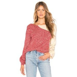 Tularosa Julie Sweater in Red & Ivory - sz Medium